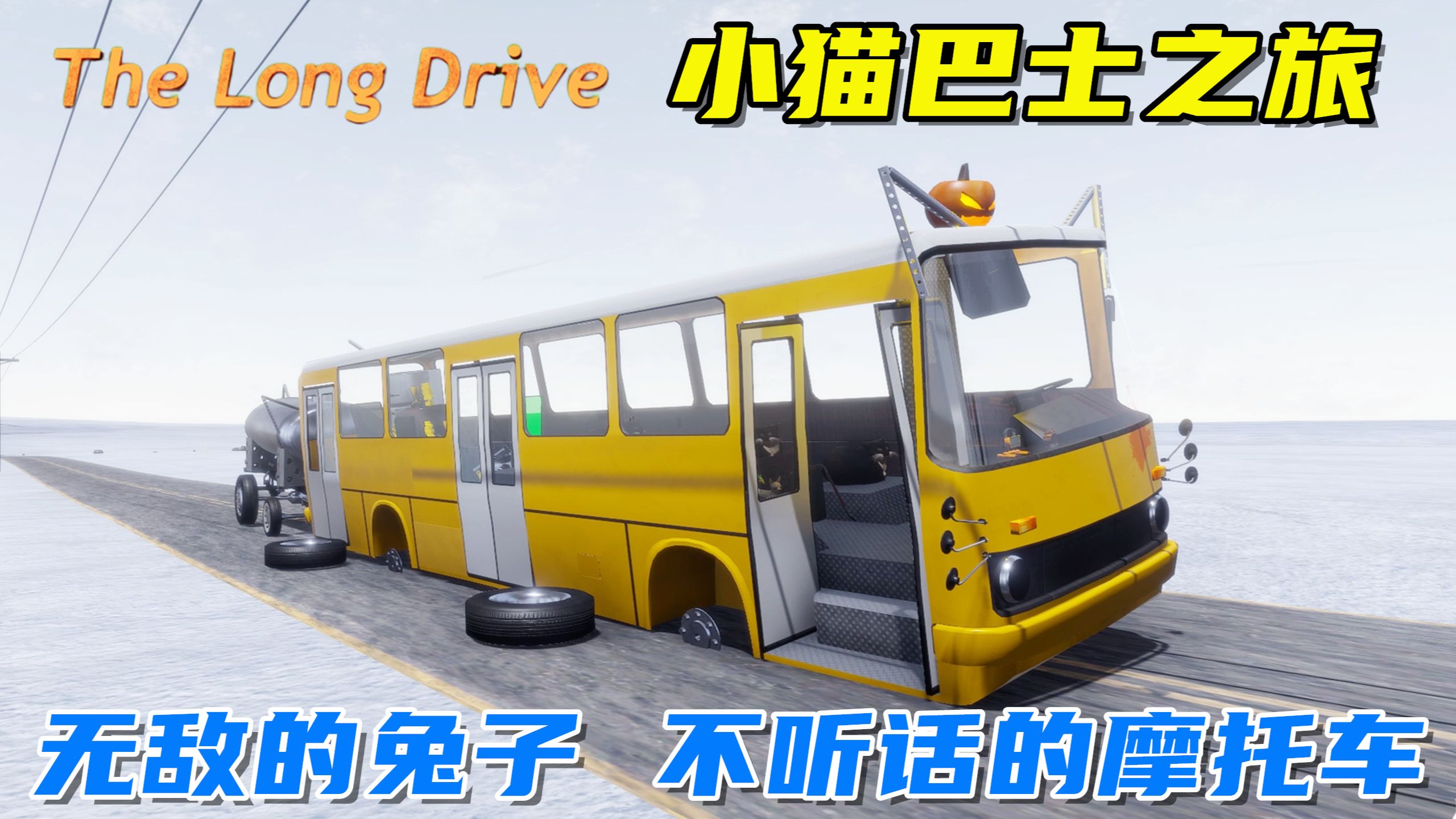 长途旅行:小猫巴士之旅,无敌的兔子,不听话的摩托车!