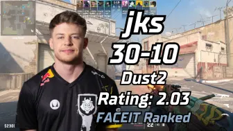 Download Video: jks (30-10) rt:2.03 (Dust2) 天梯老友五排 | FACEIT欧洲 | 2024.05.17 | CS2 POV/DEMO