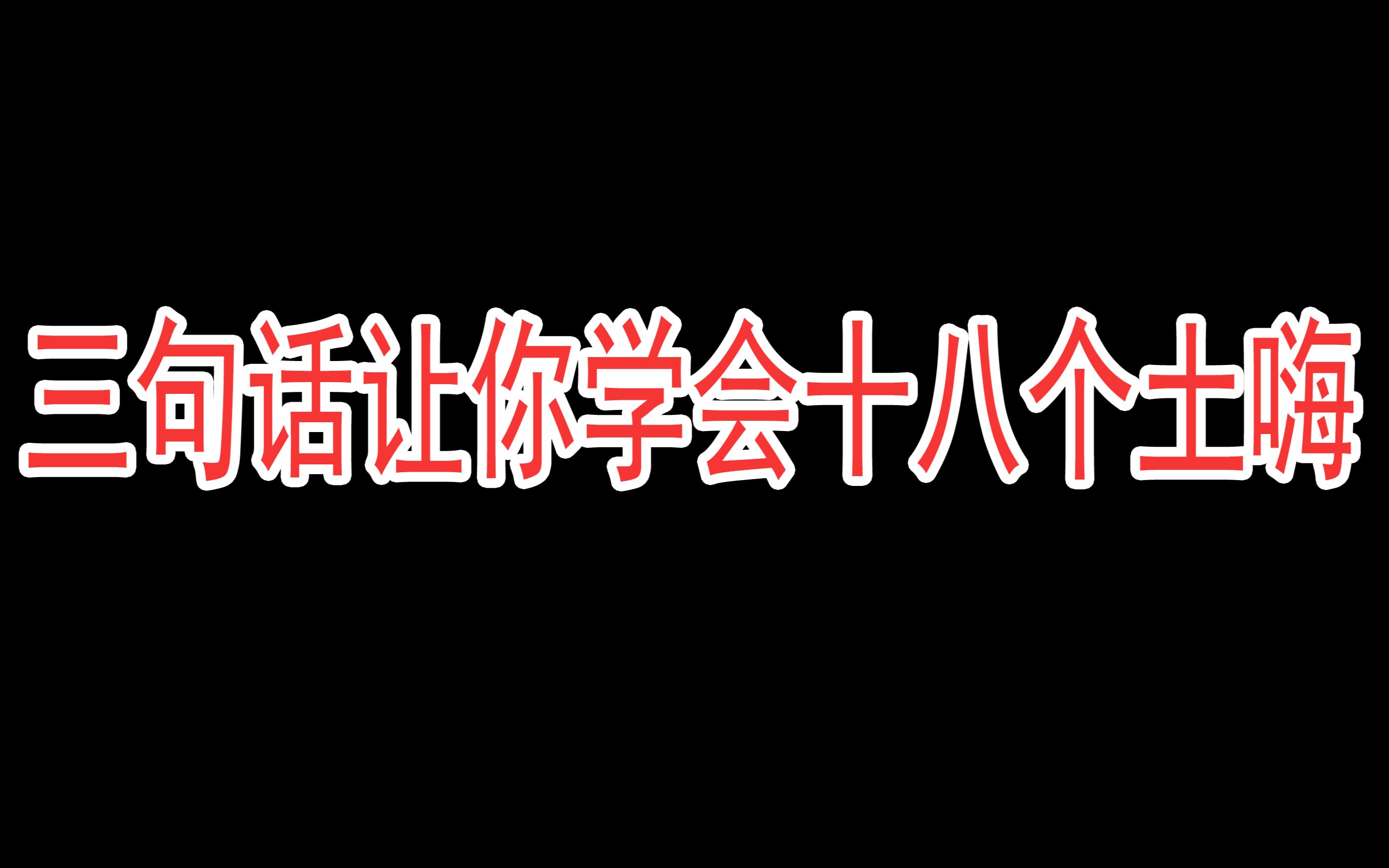 李特基老湿教你三句话学会十八个土嗨哔哩哔哩bilibili