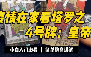 Descargar video: 【塔罗牌意快速记】4号牌：皇帝