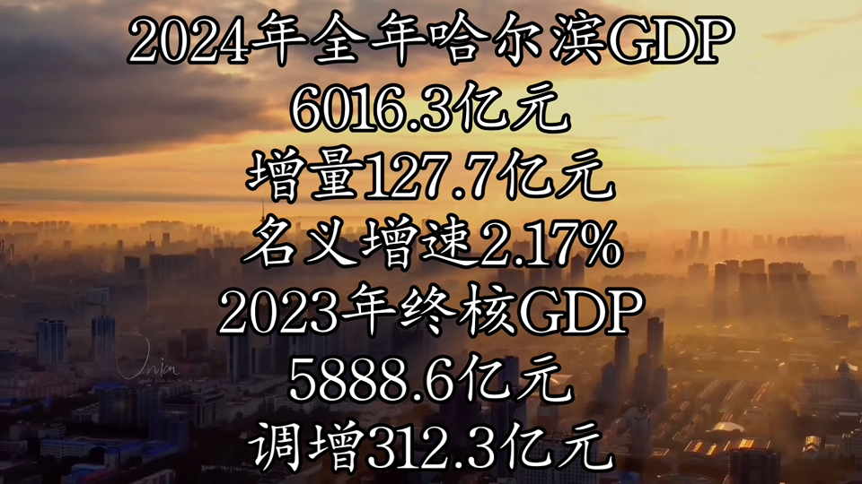 【GDP速报】2024年哈尔滨GDP数据公布哔哩哔哩bilibili