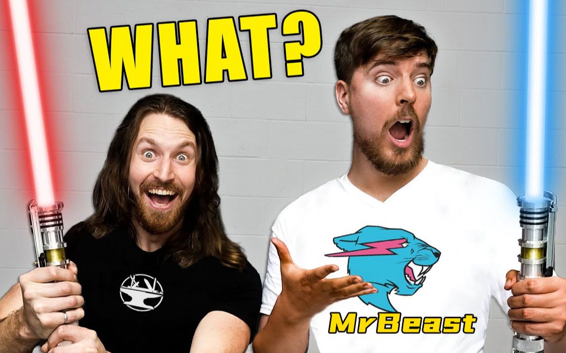 梦幻联动,我给了 mrbeast 一把真正的光剑并引发了一场灾难!