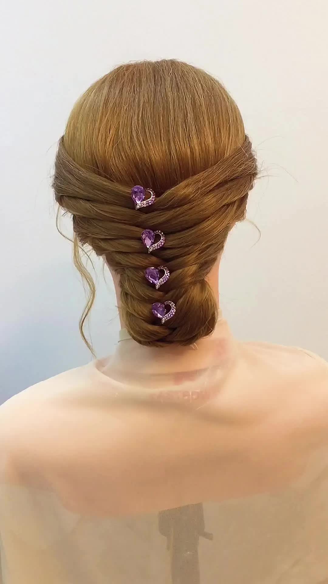 韩式气质鱼骨辫,姐妹们赶紧学起来