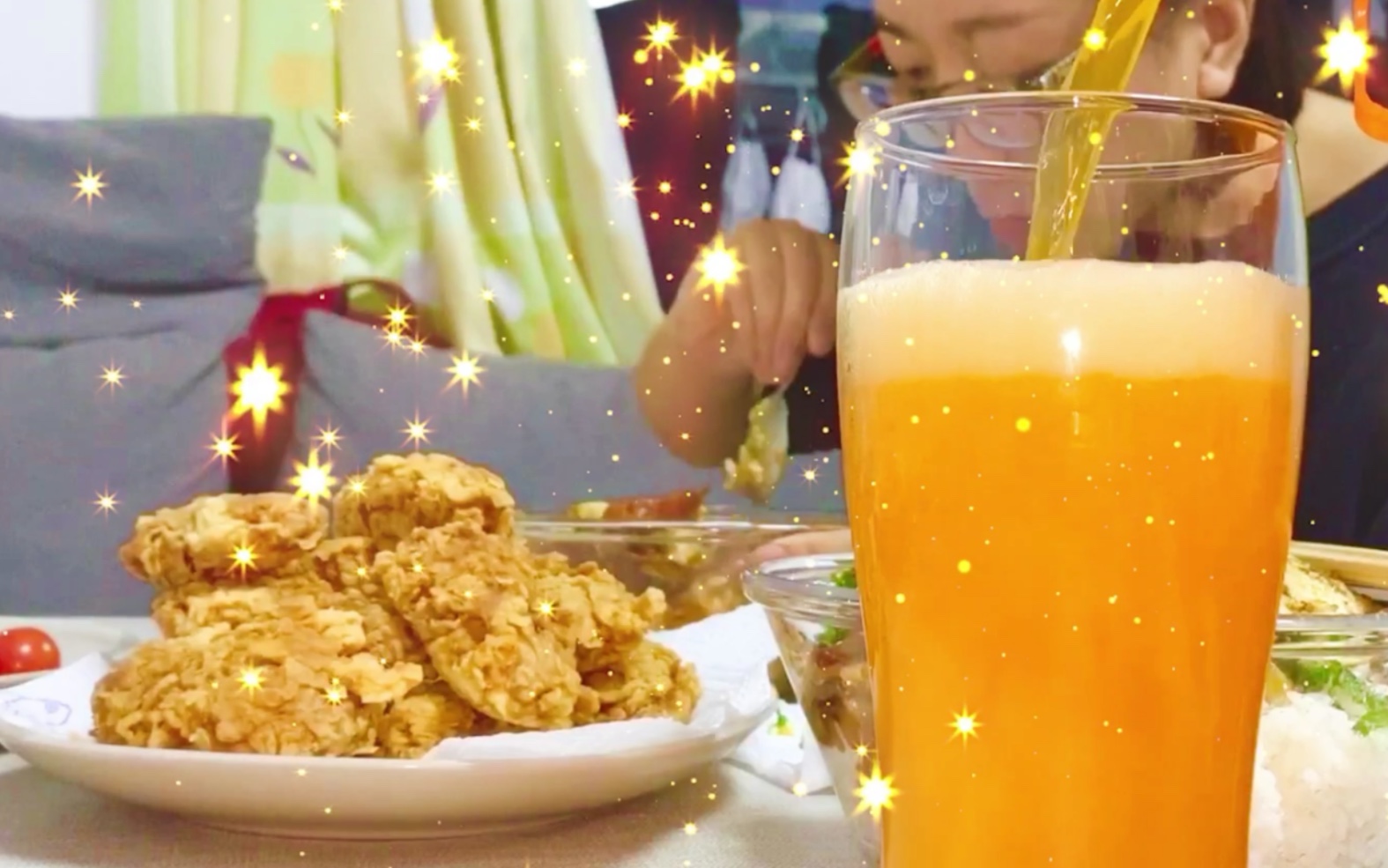 炸鸡翅和美年达