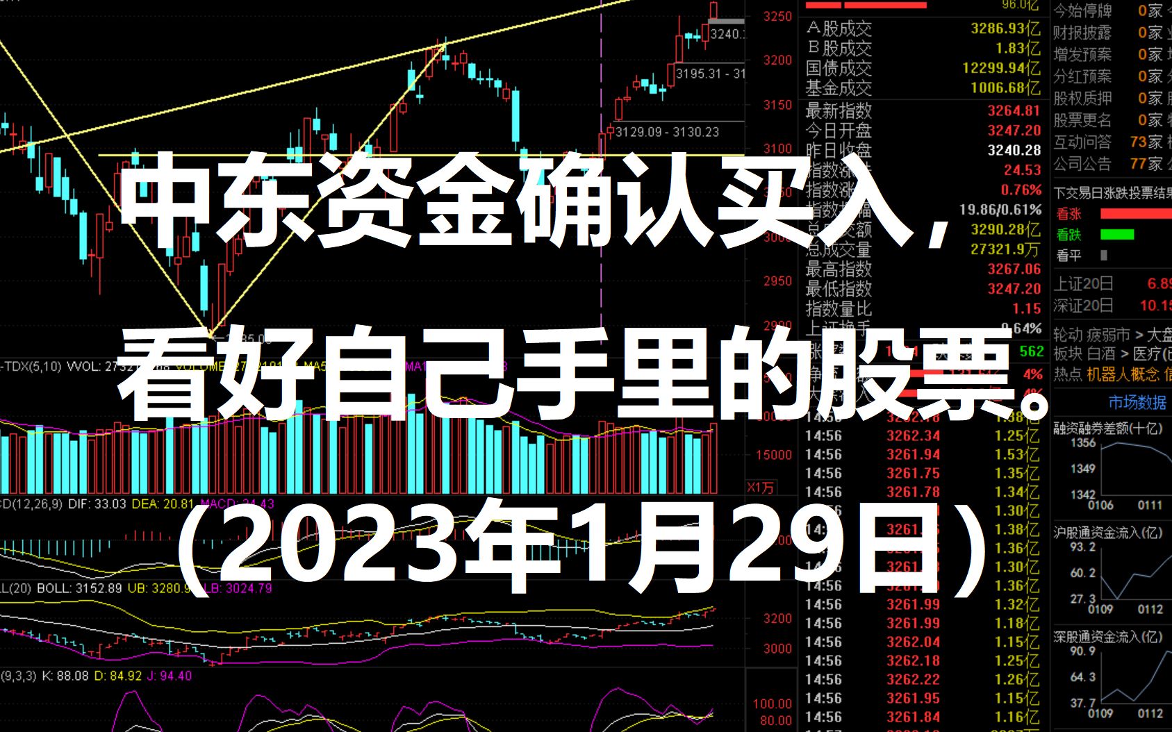 中东资金确认买入,看好自己手里的股票(20230129)哔哩哔哩bilibili