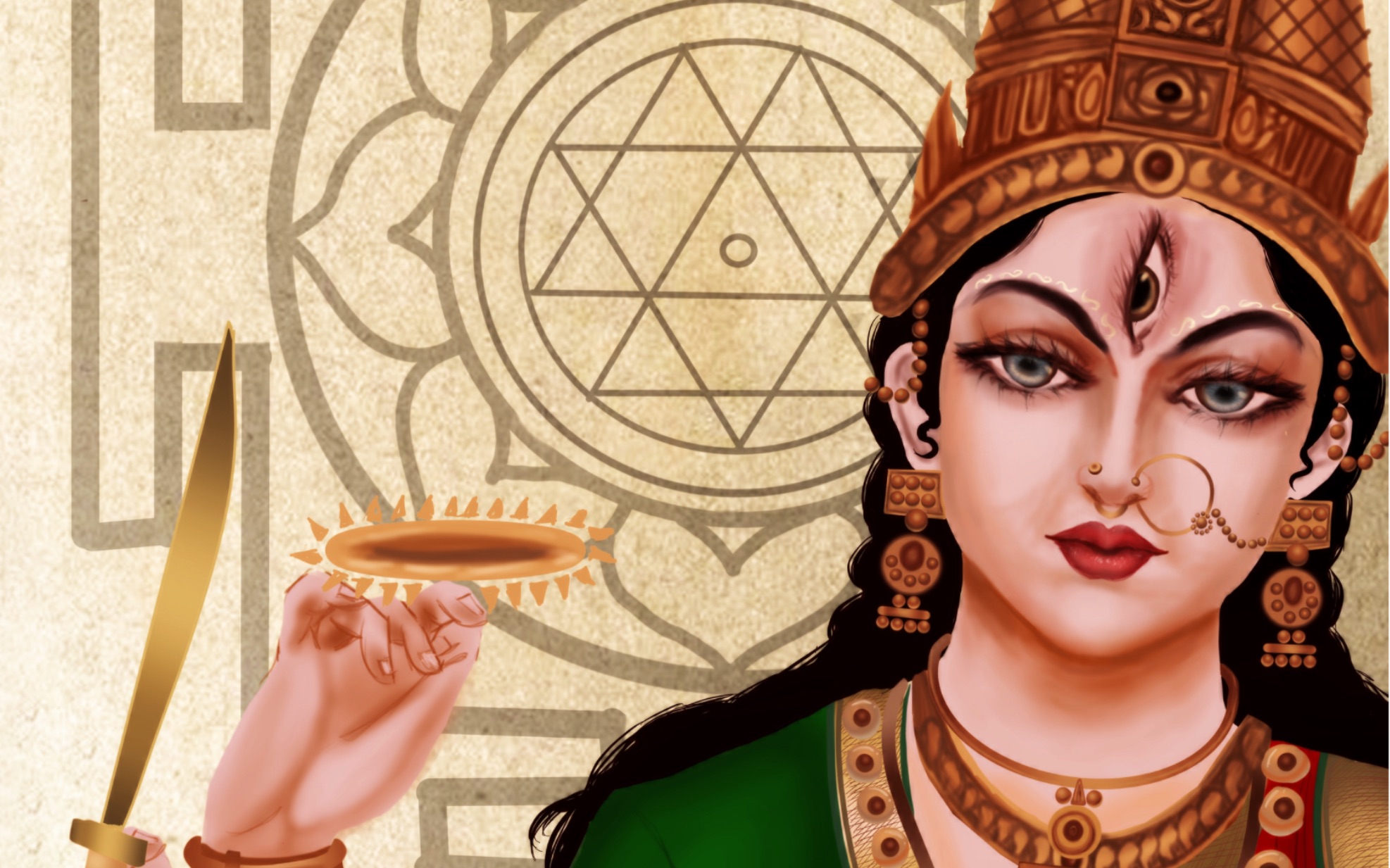 「豆鲨_ishtar」杜尔迦 帕尔瓦蒂 伽梨 光栅手机壳企划