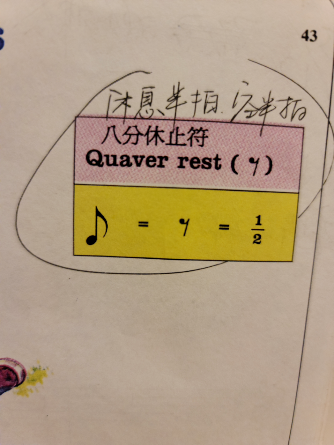 八分音符99和八分休止符的区别