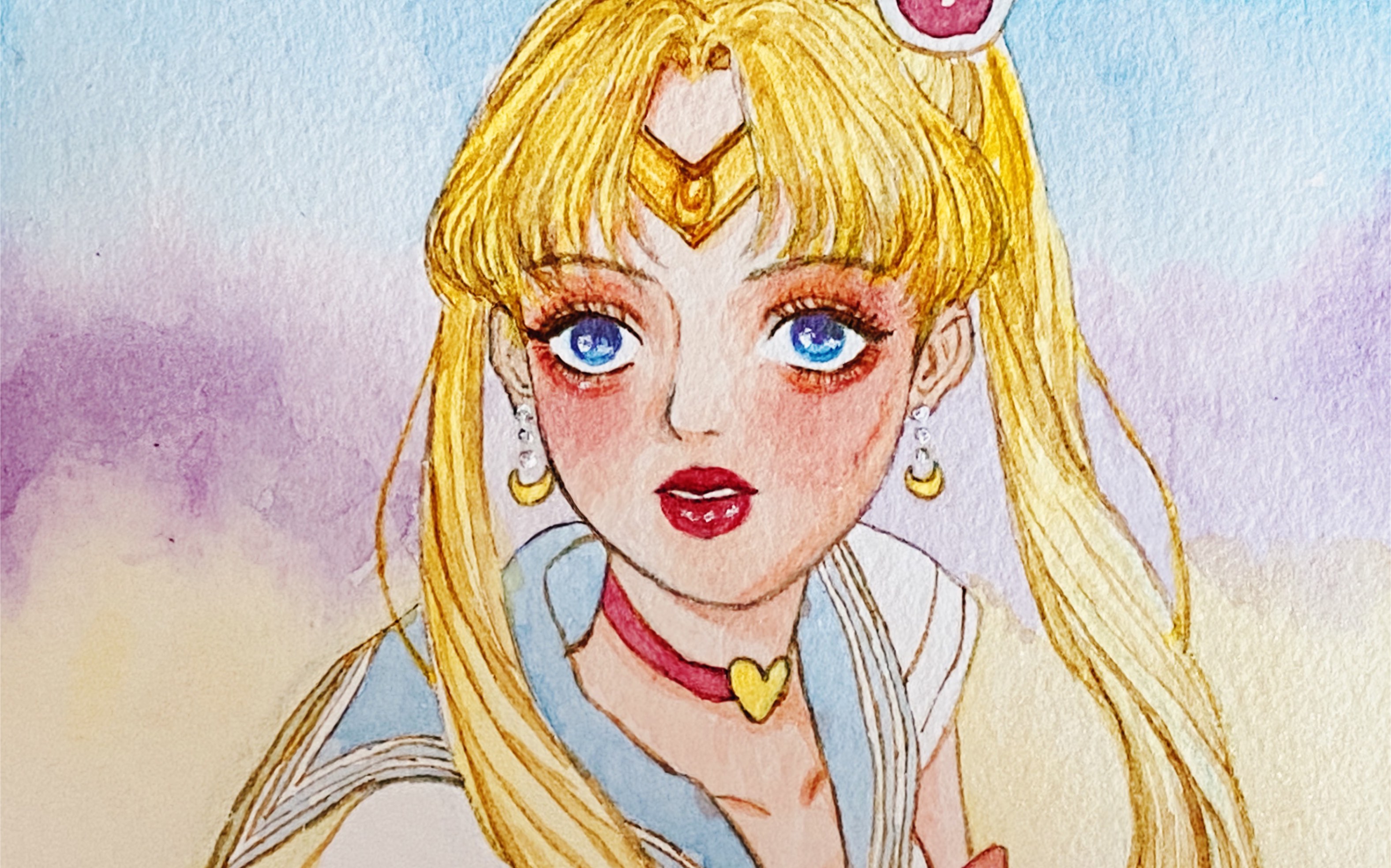 【水彩人物】重绘水冰月挑战【抽奖】这个up主淡坑后还买了这些水彩