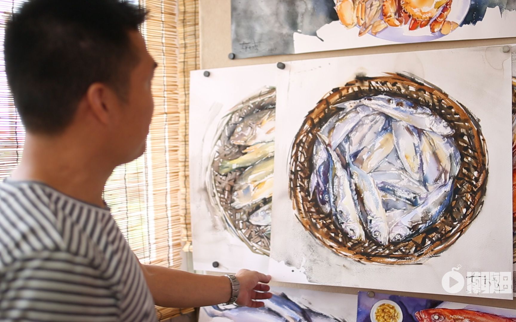 连喵星人都想吃 用或其他应用扫描二维码 点赞 作为一名水彩画家,陈东