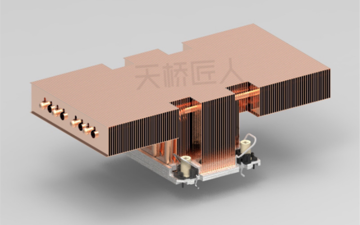 天桥匠人w790平台2u高频风冷散热器Lga4677底座,专为新一代至强w 2495x 3475x 3945x超频设计!哔哩哔哩bilibili