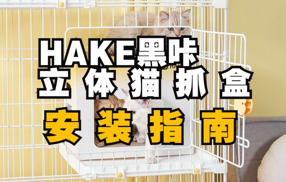 HAKE立体猫抓盒安装指南哔哩哔哩bilibili