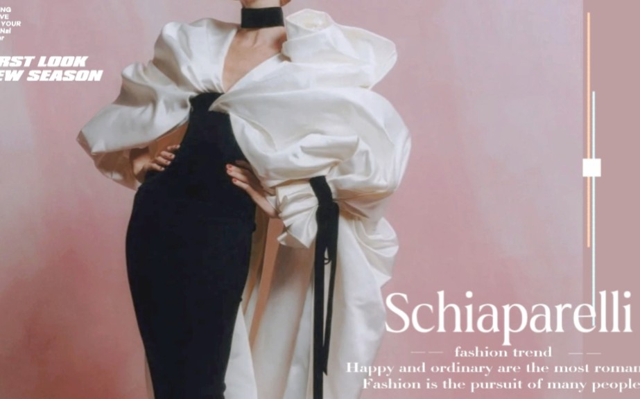 【Schiaparelli】一个将黑色礼服做到极致的品牌哔哩哔哩bilibili