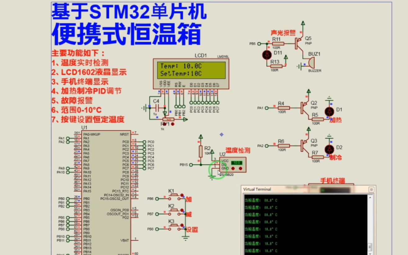 【Proteus仿真】【STM32单片机】便携式恒温箱设计哔哩哔哩bilibili