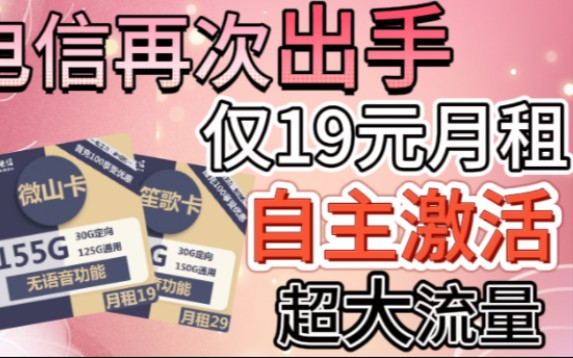 【乔巴流量卡】自主激活+长期套餐+19元+155G流量 彻底解决你流量不够用的烦恼 冲冲冲!哔哩哔哩bilibili