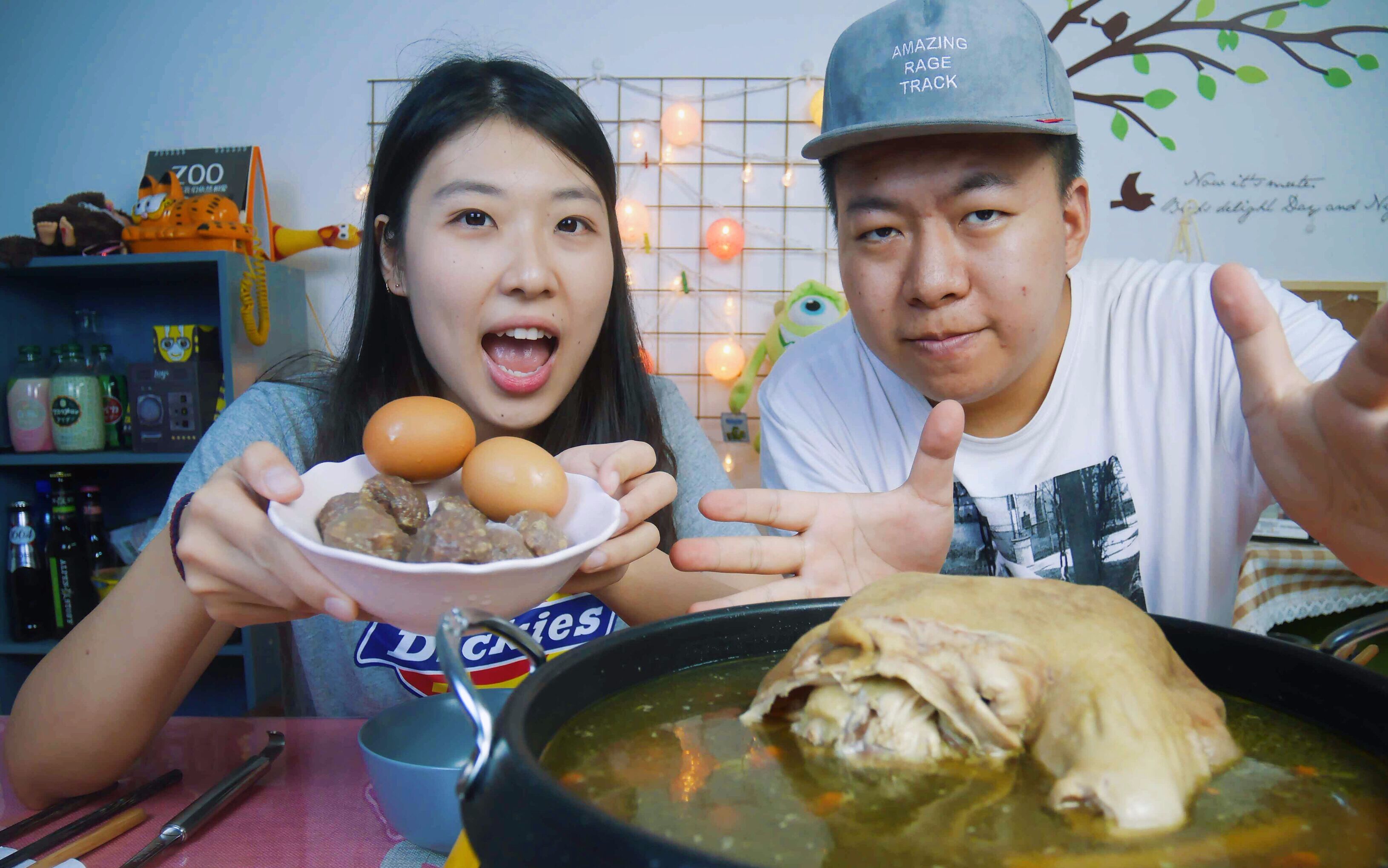 【大胖和软软】自制猪肚鸡 潮汕牛肉丸 兰黄鸡蛋!