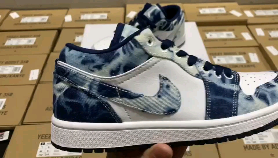 aj1 低帮扎染牛仔布 水洗扎染效果 夏日海边的感觉