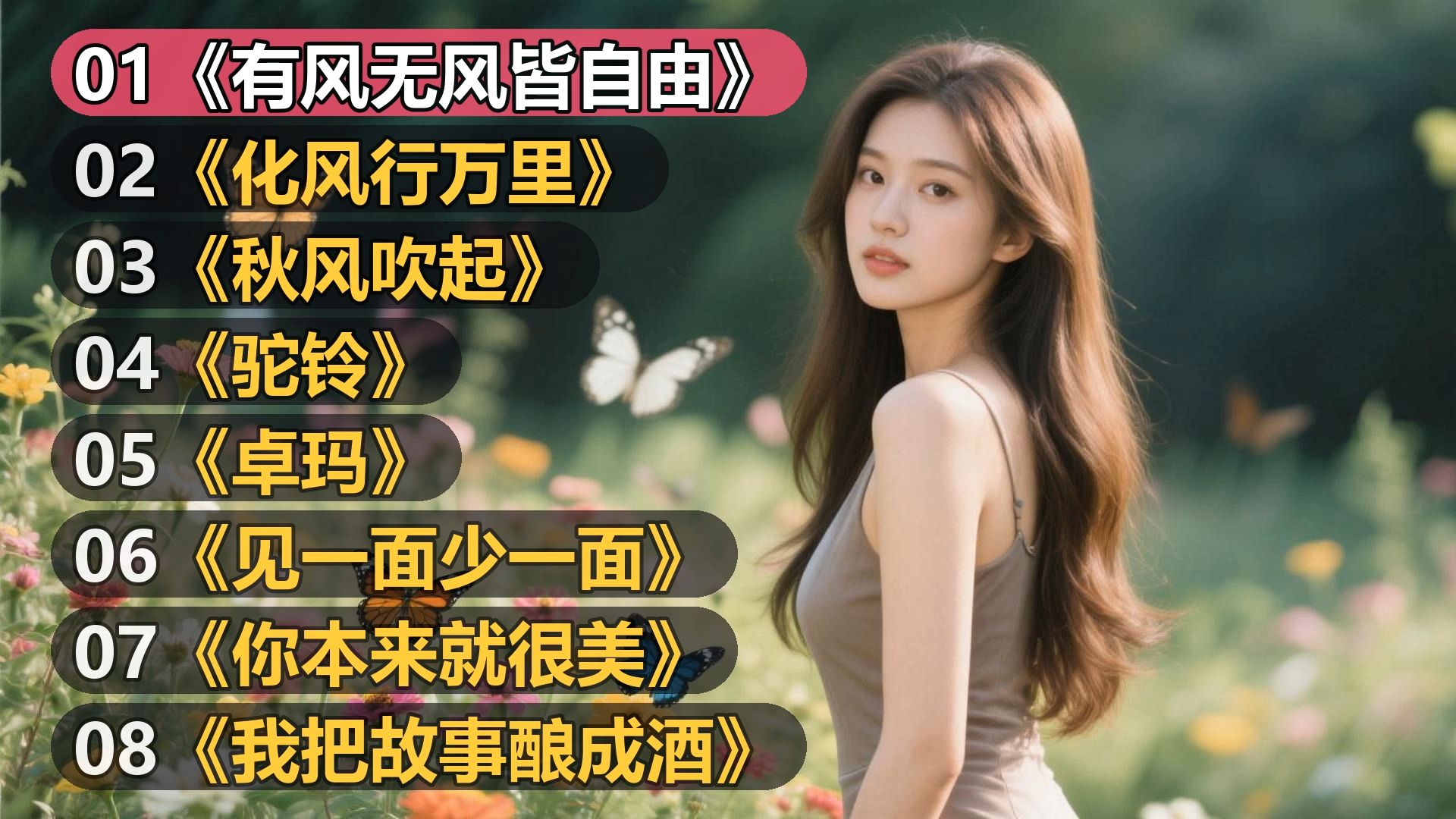 《有风无风皆自由》《化风行万里》《秋风吹起》《驼铃》《卓玛》《见一面少一面》《你本来就很美》《我把故事酿成酒》_4