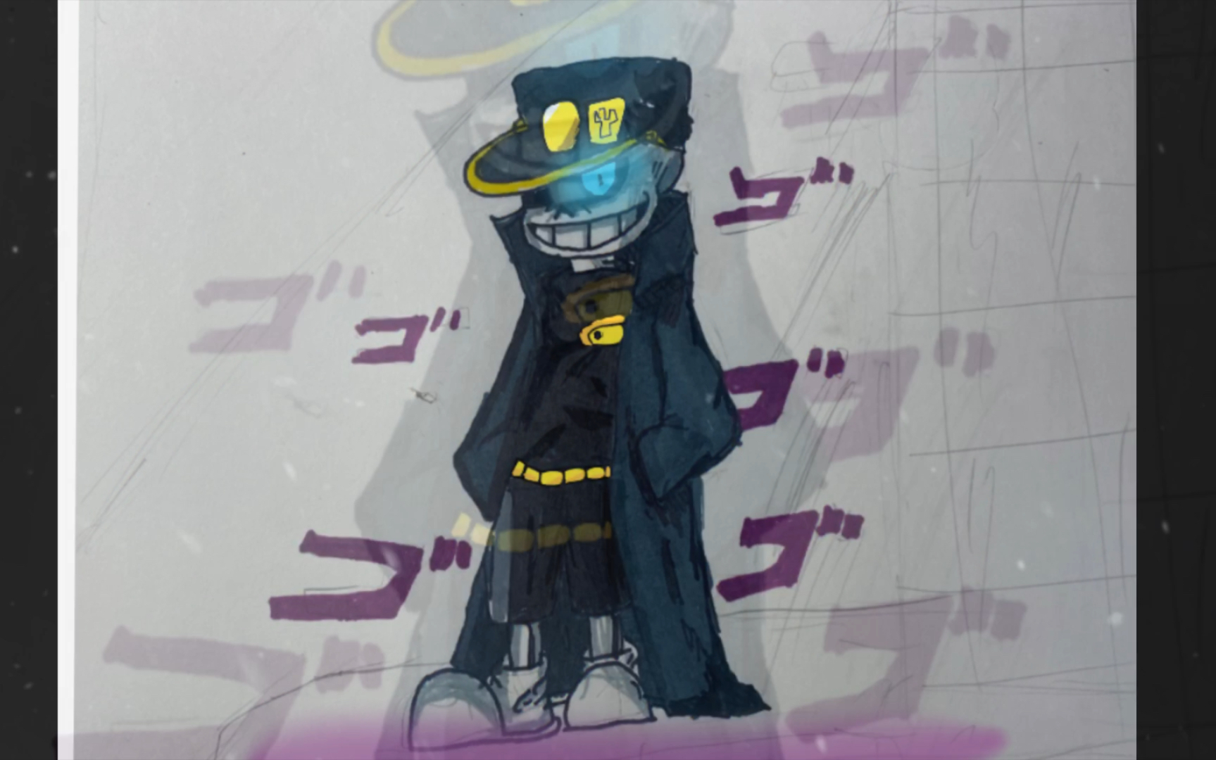 手绘 承太郎sans_哔哩哔哩_bilibili