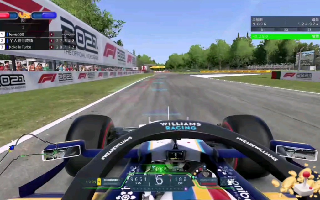 f12021在意大利蒙扎的一圈