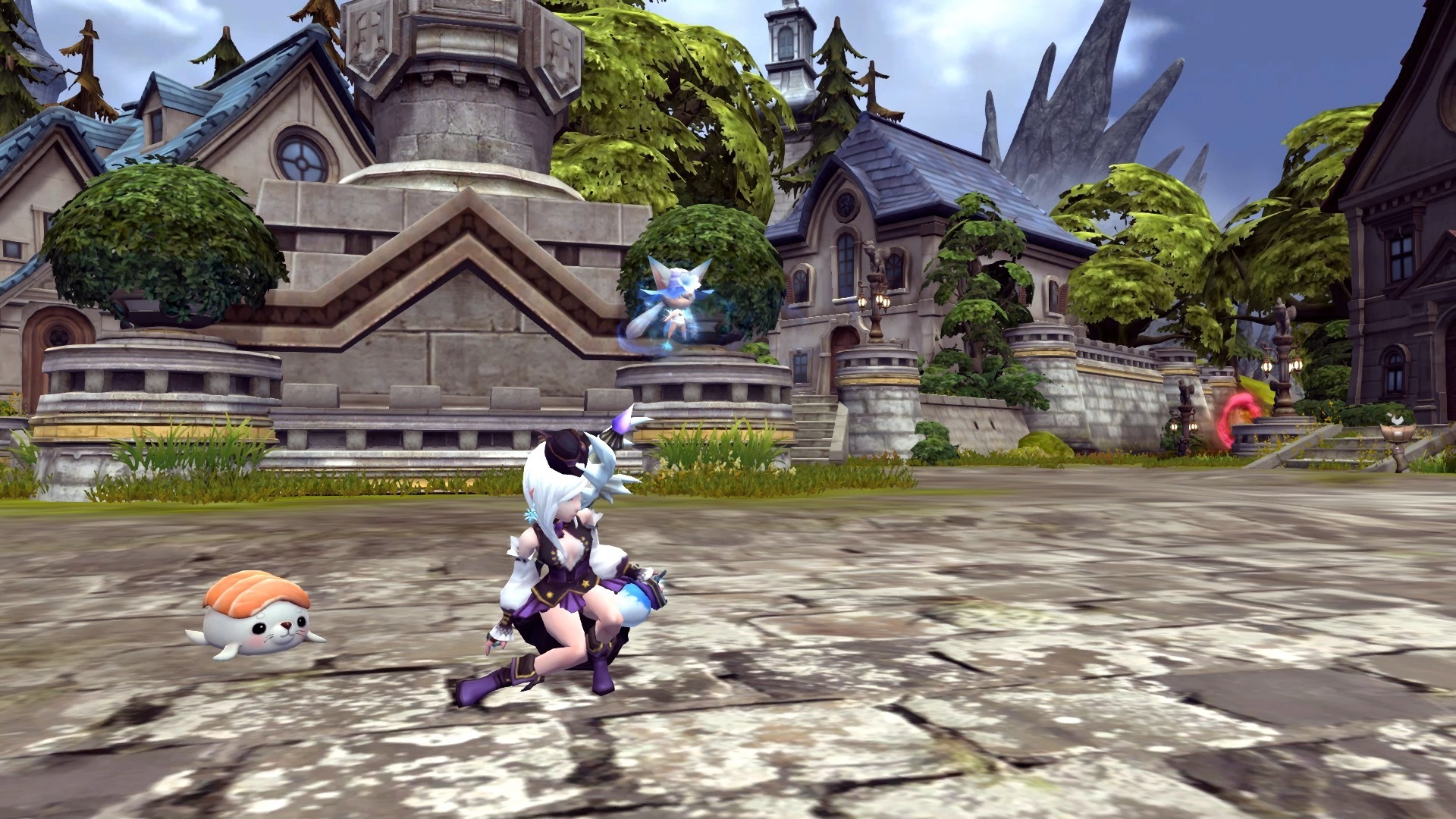 龙之谷 法师 海盗时装 白紫海盗船员时装