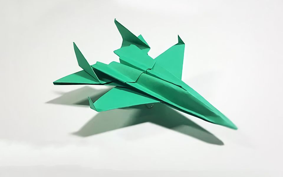普通的折纸飞机早就不流行了,现在是折f14战斗机的年代!