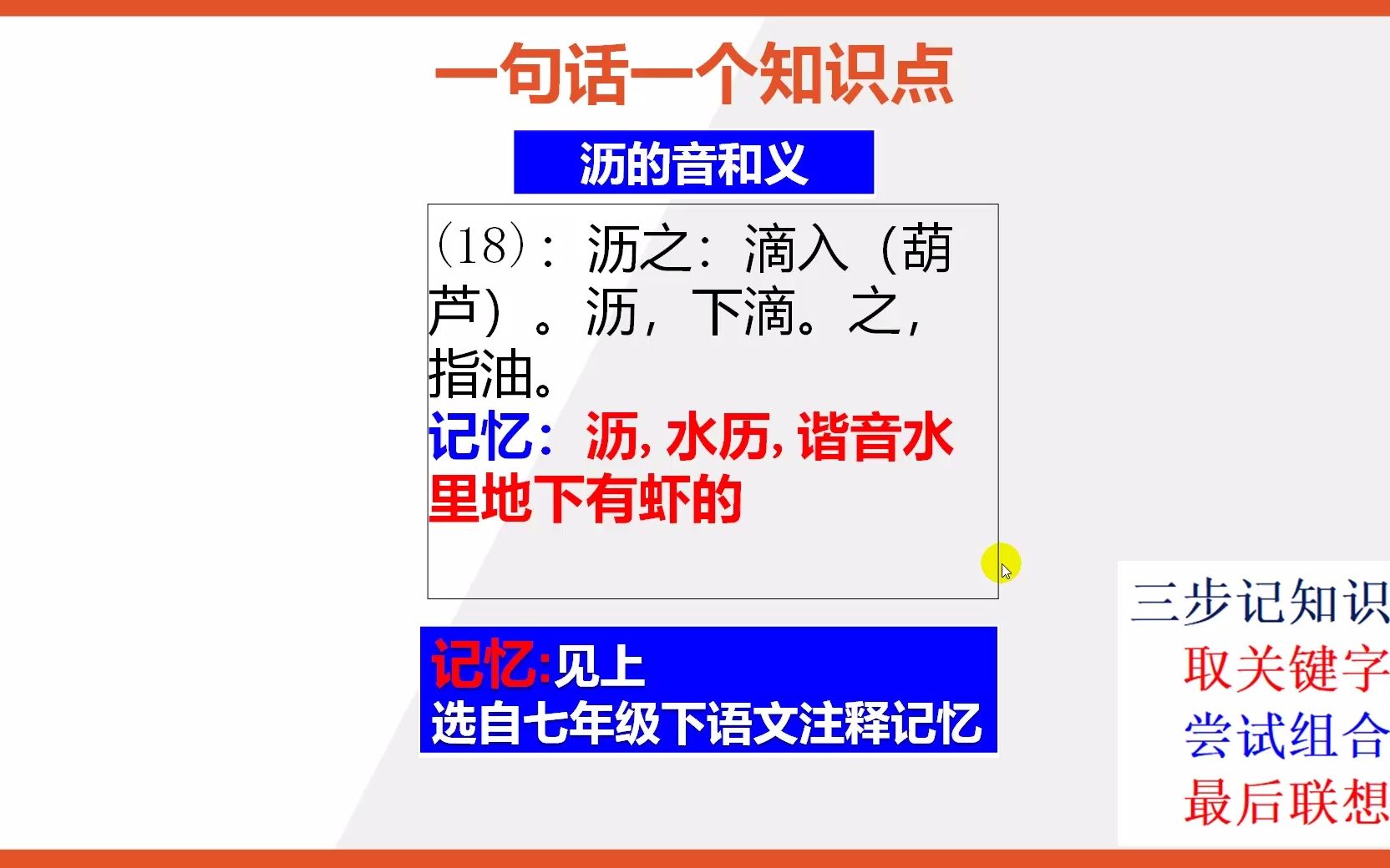 【七年级下册语文】15秒快速记忆沥的字义哔哩哔哩bilibili