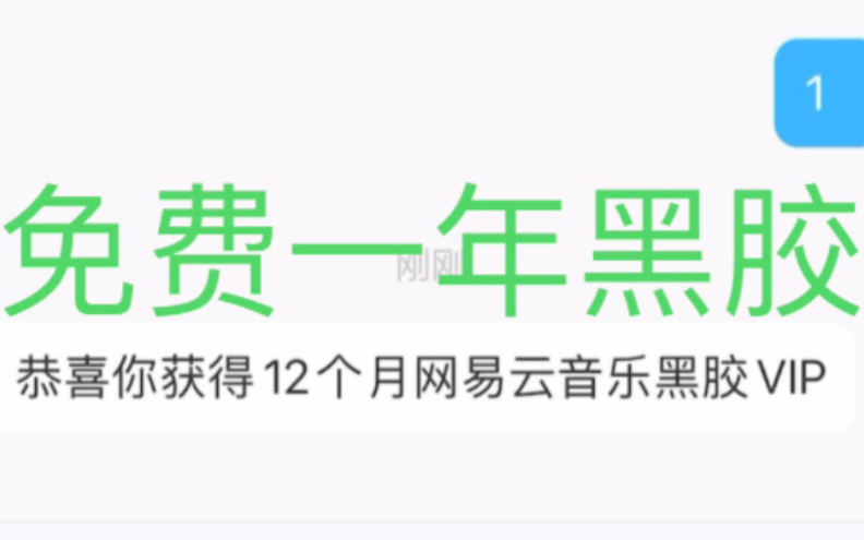 网易云音乐免费一年黑胶会员如何获取?哔哩哔哩bilibili