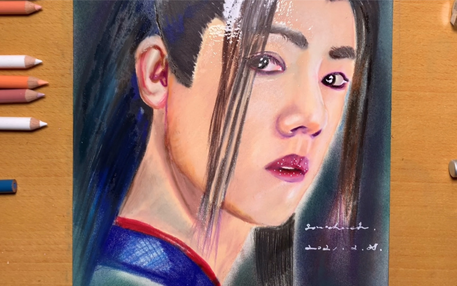 【彩铅手绘】陈情令.魏无羡,还在努力中.