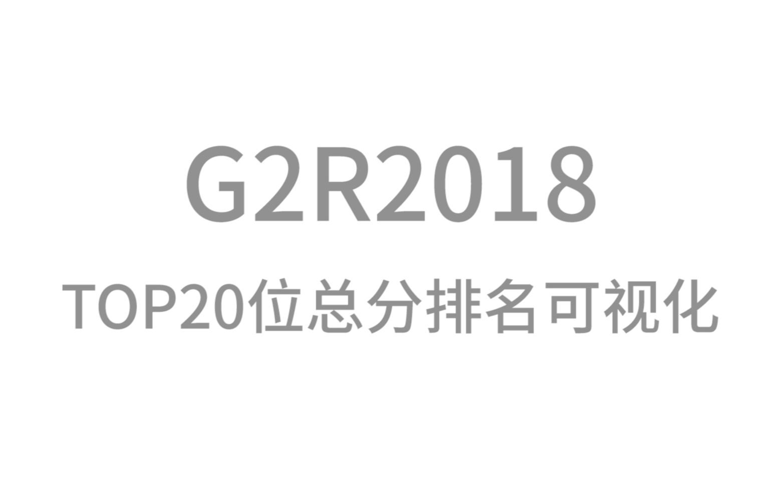 【数据可视化】G2R2018总分前20名变化动态哔哩哔哩bilibili