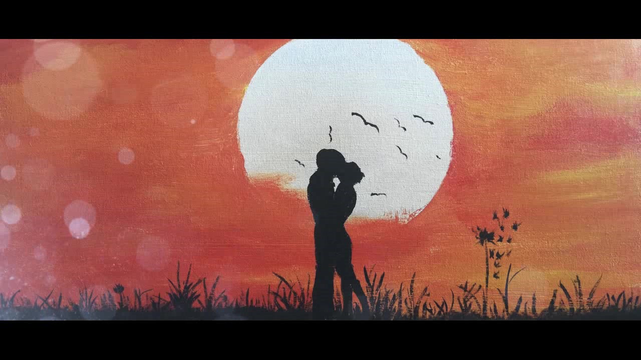 情侣-小清新diy数字油画艺术浪漫装饰画私人订制照片相框画框简单好玩