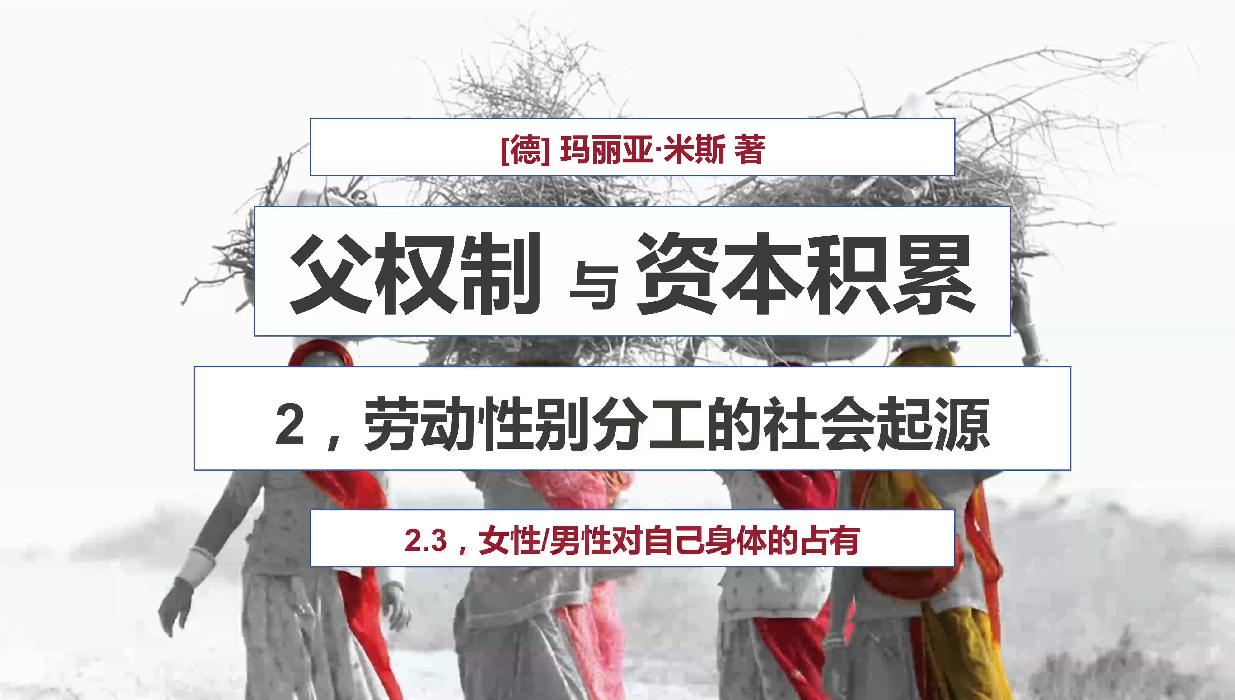 2.3,女性男性对自己身体的占有 《父权制与资本积累》哔哩哔哩bilibili