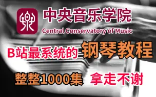 Download Video: 央音大佬耗时3个月！整整1000集，B站目前最全零基础入门的钢琴教程，全程干货无废话！这还没人看，我不更了！！