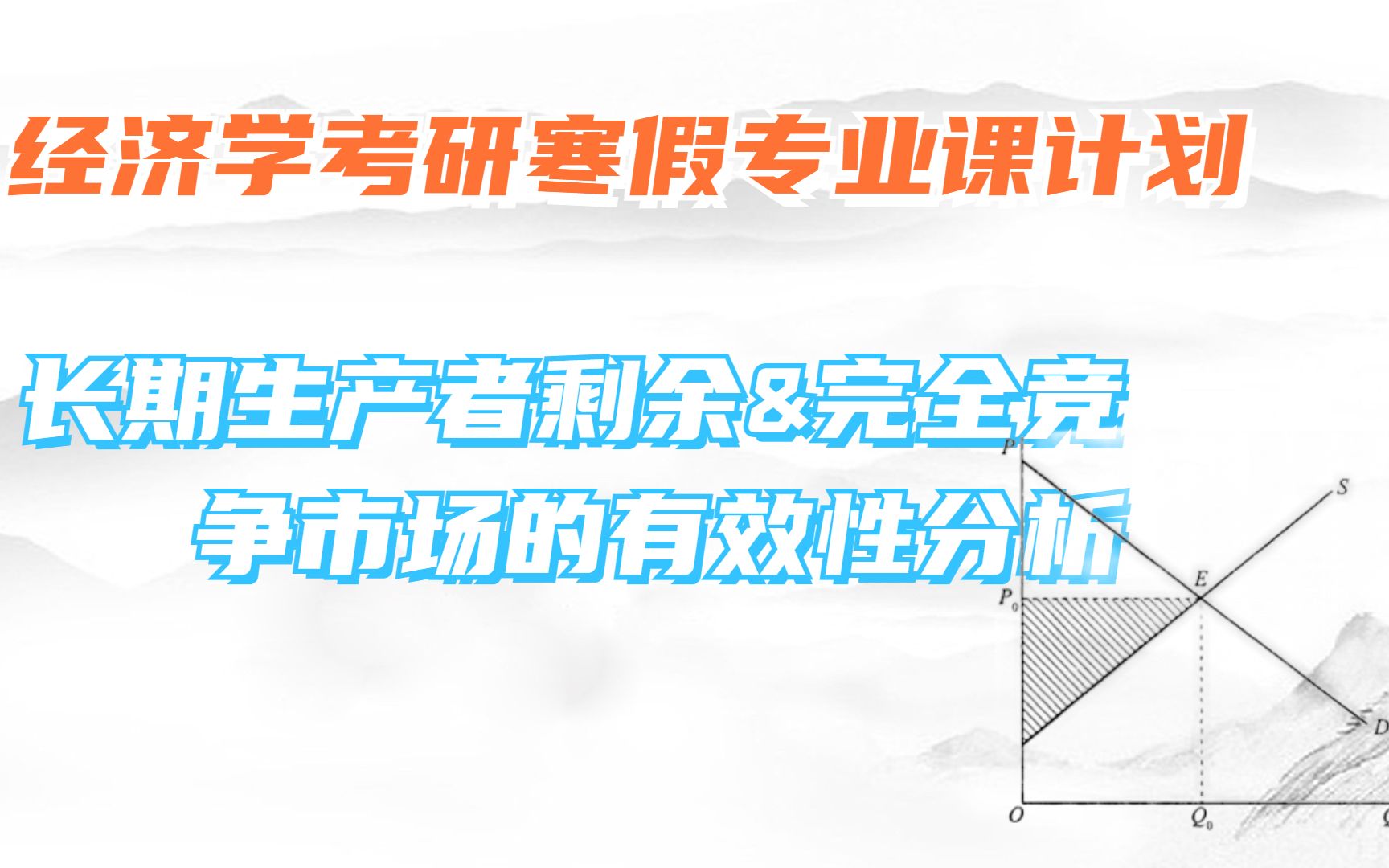 长期生产者剩余和竞争市场有效性分析,注意区分厂商的均衡和行业的均衡哔哩哔哩bilibili