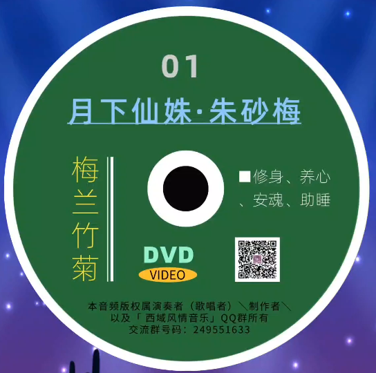 梅兰菊竹|月下仙姝ⷦœ𑧠‚梅|电子CD光盘哔哩哔哩bilibili