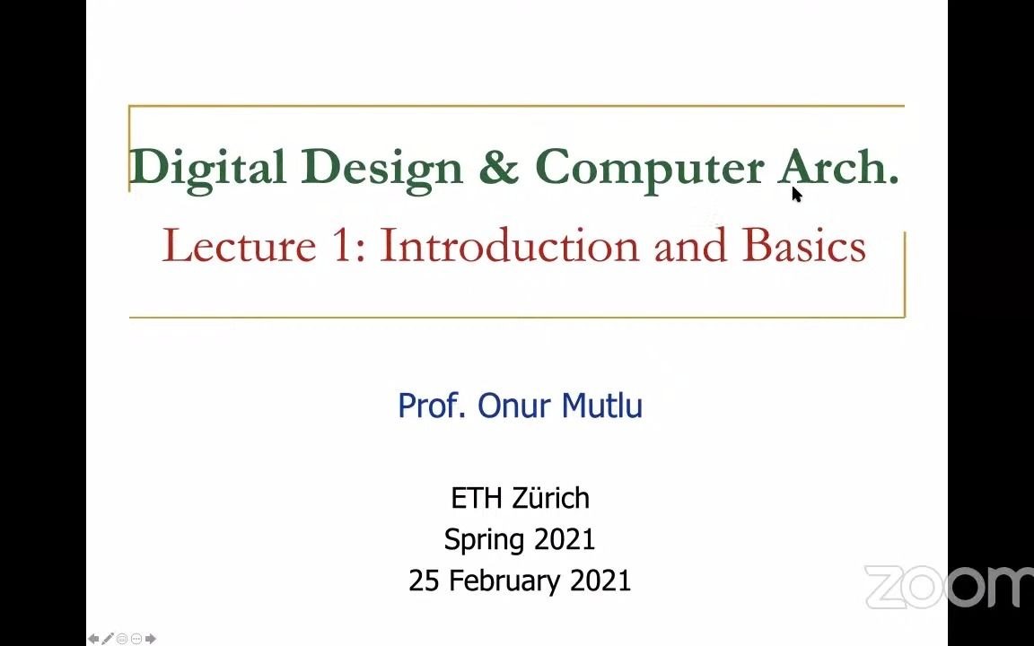 Digital Design and Computer Architecture数字设计与计算机体系结构 ETH 中英字幕 苏黎世联邦理工学院 2021春哔哩哔哩bilibili