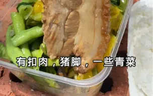 下载视频: 37度的高温户外搬砖，简单吃一份盒饭！