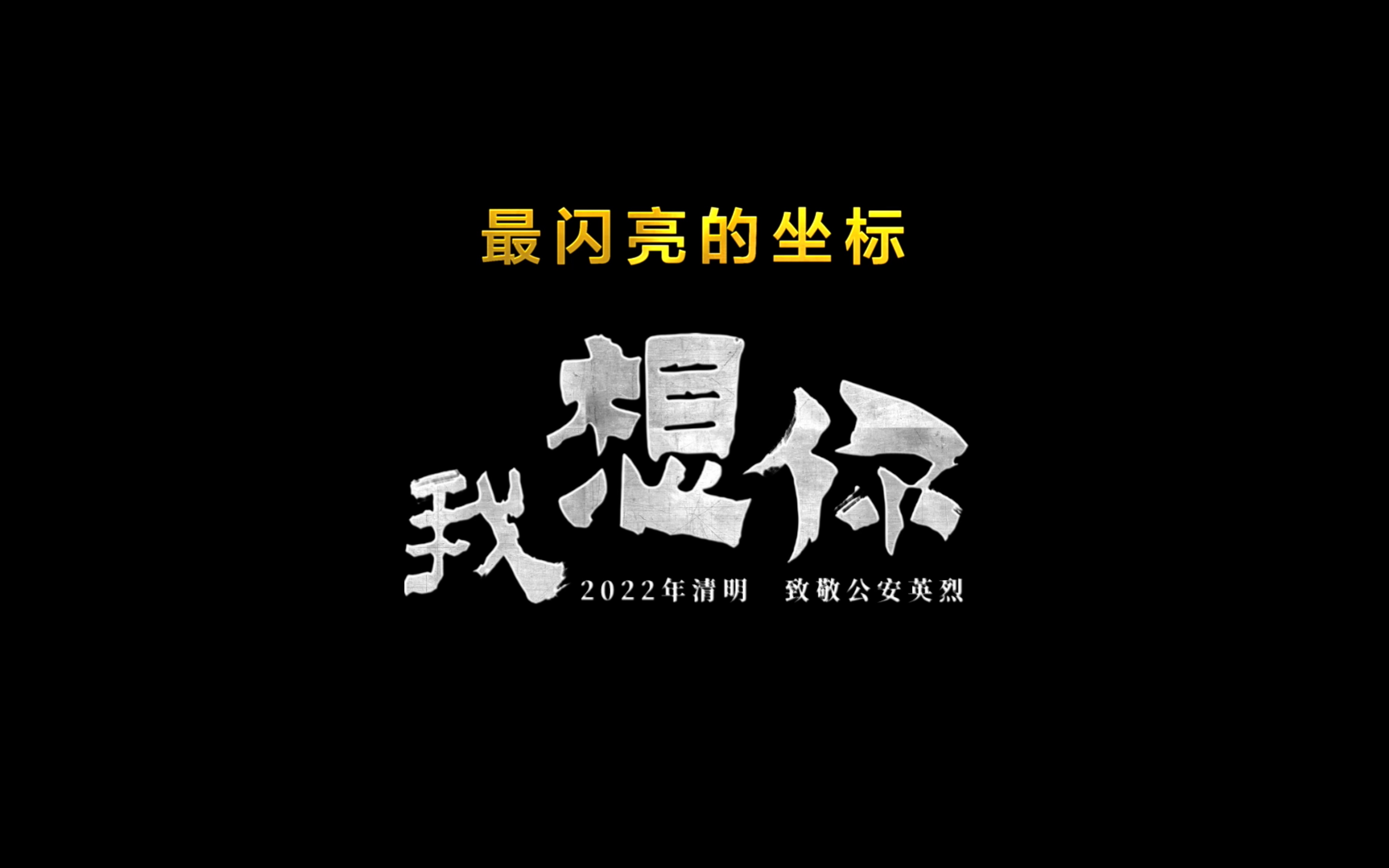 最闪亮的坐标:我想你——2022年清明致敬公安英烈哔哩哔哩bilibili