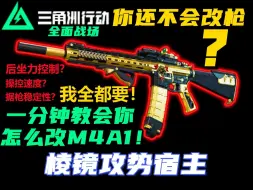 Download Video: 【三角洲行动】一分钟教你改M4A1！蚀金玫瑰！棱镜攻势！