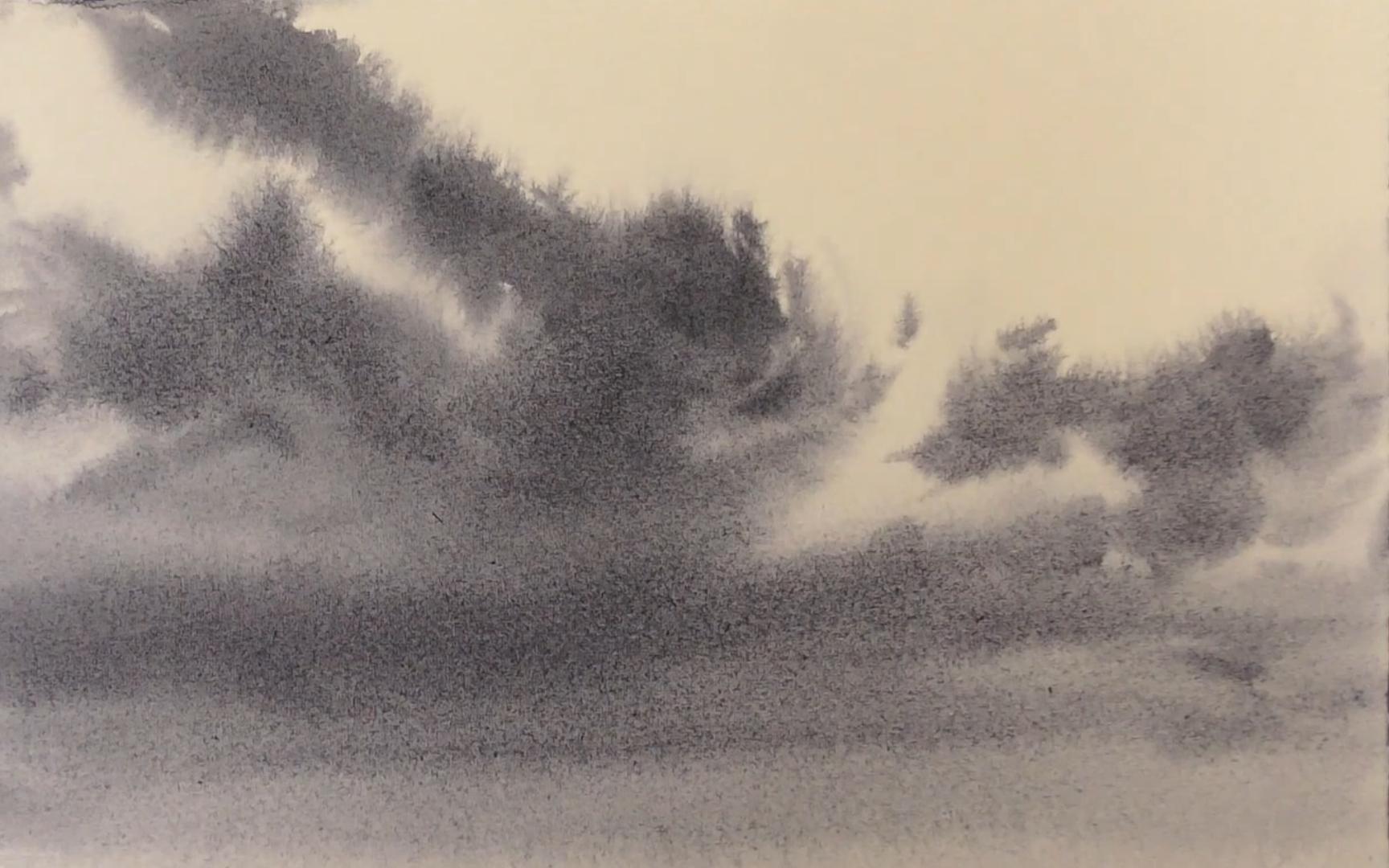 水彩湿画法练习(简单单色天空)--matthew white