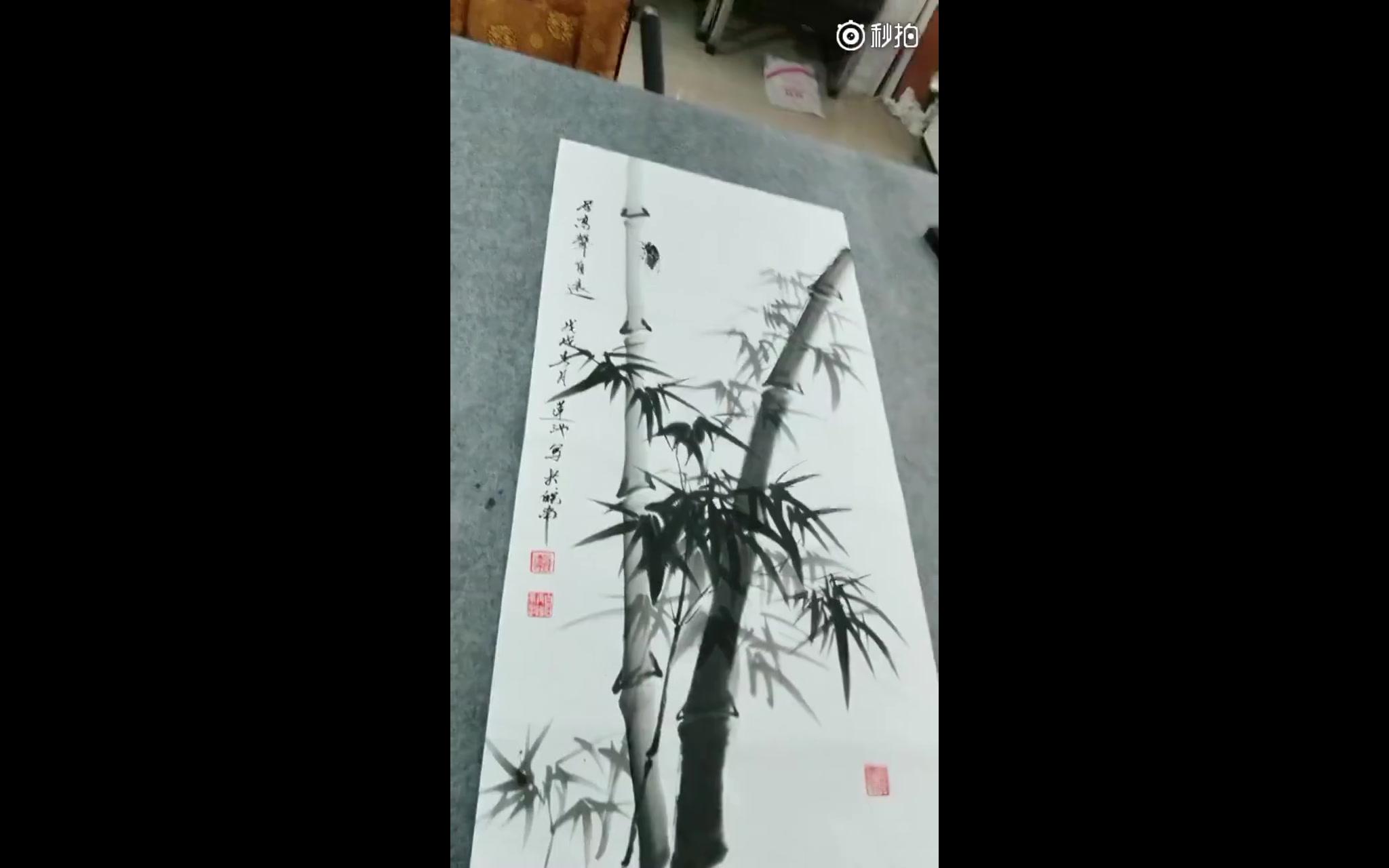 民间高手画竹子哔哩哔哩bilibili