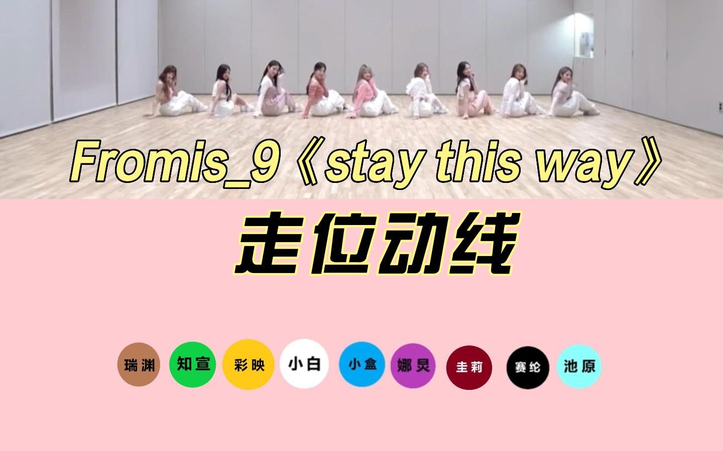 [图]扒舞必备Fromis_9《stay this way》镜面走位动线