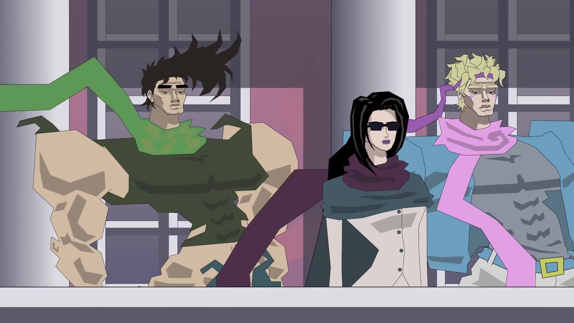 【毛子的魔性jojo】二乔西撒vs柱之男