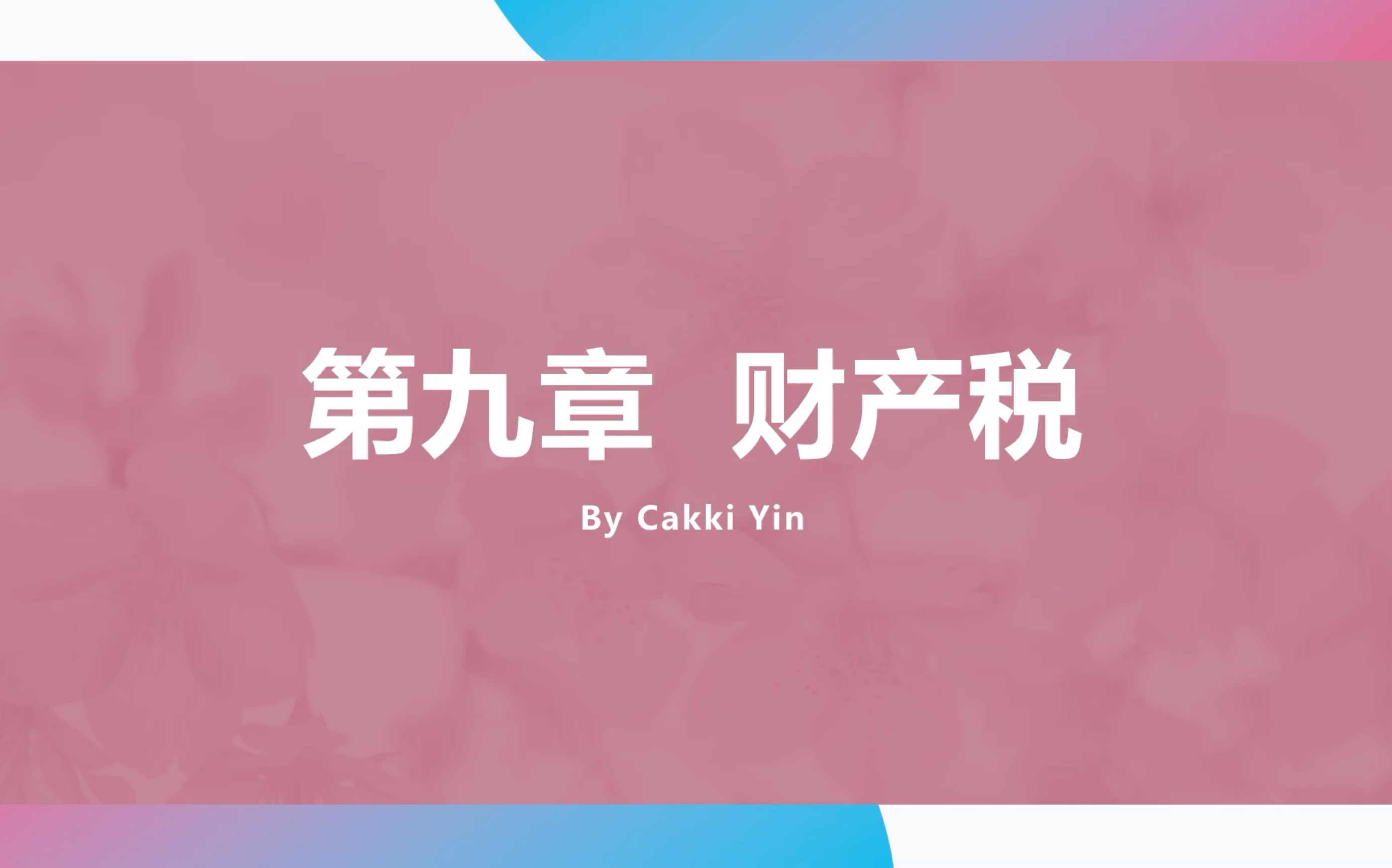 王玮老师税收学原理第九章哔哩哔哩bilibili