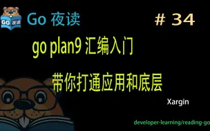 Video herunterladen: #34 go plan9 汇编入门，带你打通应用和底层 【 Go 夜读 】