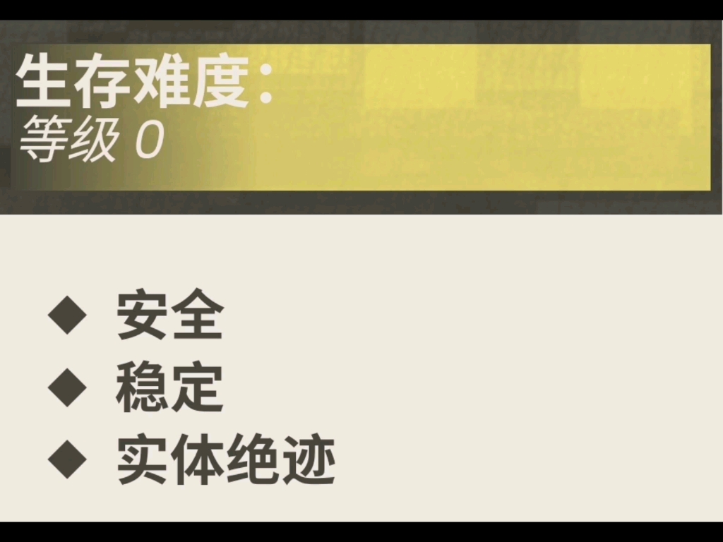 backrooms后室 时光代理人overthink 后室生存难度level0~99