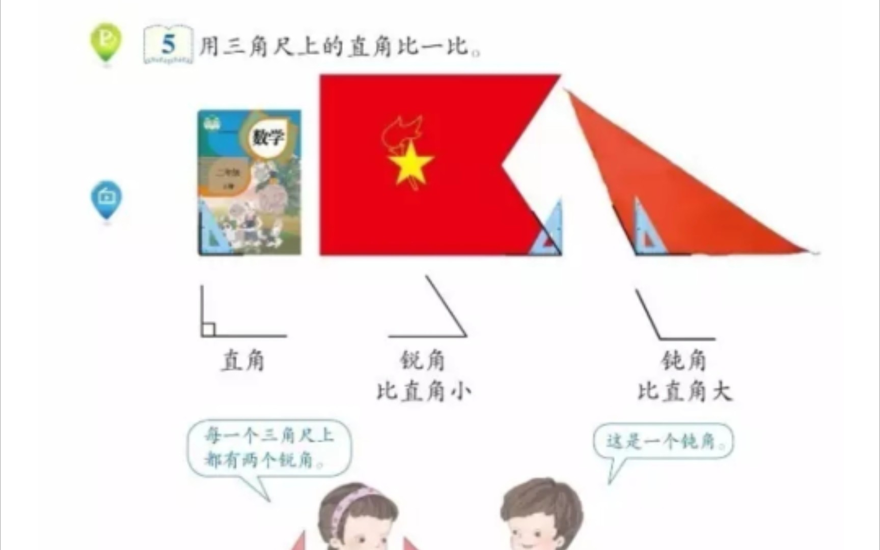 [图]小学数学试讲练习《直角、锐角、钝角的认识》