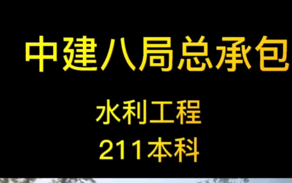 中建八局总承包 211本科 水利工程哔哩哔哩bilibili