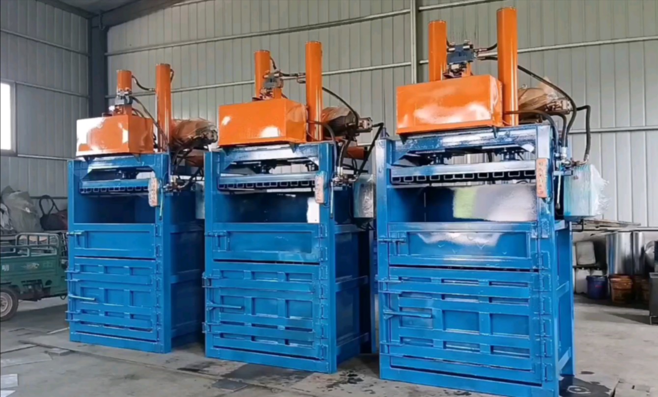 60吨立式双缸液压打包机废纸塑料瓶压缩打包机