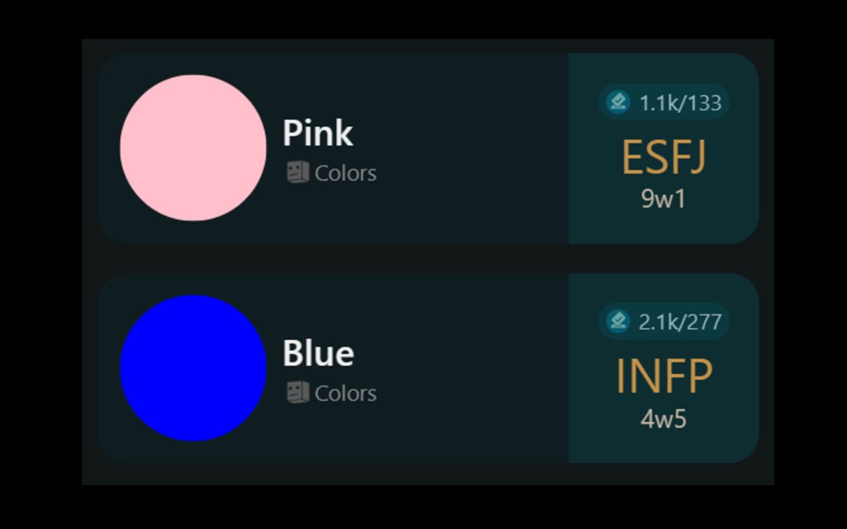 【MBTI】各个人格都有哪些印象色?哔哩哔哩bilibili