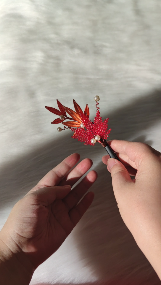 缠花缉珠发簪(出簪)